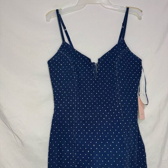 Studded Stone Cami Denim Dress - Picture 2 of 6